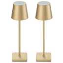 kelary 2 Pack Rechargeable Cordless Table Lamps, 5200mAh Battery Touch Table Light, Aluminum Shell Stepless Dimmable Portable LED Desk Lamp for Dinner/ Restaurant/ Outdoor Gold