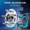 513288 2Pcs Front/Rear Wheel Bearing Hub Assembly Fit for 2013-2015 Chevy Malibu, 2014-2017 Chevy Impala, 2010-17 Equinox, GMC Terrain, Cadillac CTS/XTS, Buick Lacrosse Regal, Saab 9-5, 5 Lugs w/ABS (2pack)