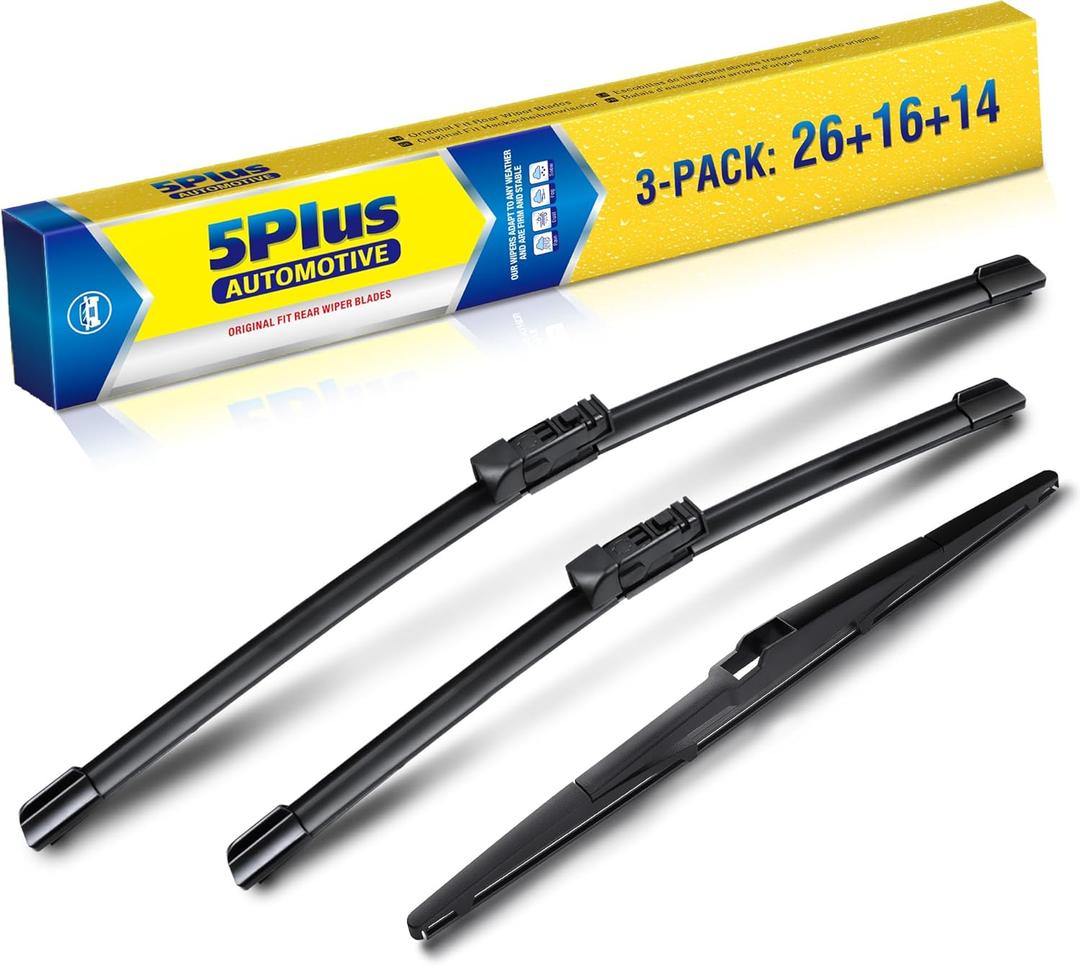 5 PLUS 26"+16"+14" Windshield Wipers Replacement for Toyota CHR 2018 2019 2020 2021 2022 Wiper Blades,Windshield Wiper Blades Original Equipment Replacement (Pack of 3)