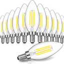 MAXvolador Dimmable E12 LED Candelabra Bulbs 60W Equivalent, Daylight White 5000K, 600LM Chandelier Light Bulb, B11 LED Candle Light Bulbs, Pack of 12