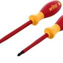 Wiha 33580 2 Piece Insulated SoftFinish Slotted and Phillips Screwdriver Set
