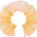 GORGECRAFT 10 Yards Ruffle Pleated Chiffon Trim 5.9" Wide Mermaid Color Organza Ruffled Chiffon Lace Border Ribbon Gathered Tulle Fabric Edge Trimmings for Sewing Dress Bag Costume Decoration Craft (Orange)