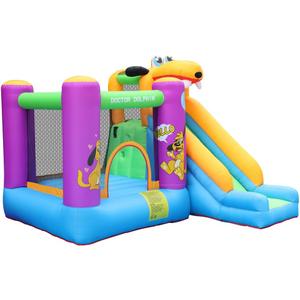 Doctor Dolphin Bounce House Slide with Blower Bounce House for Kids 5-12 Bounce House for Kids, Jumping Bouncy Castle with Puppy Slide Outdoor, Inflatable Bouncer with Blower