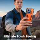 FNTCASE for Moto-G 2026/2025 Case: for Motorola Moto G Play 2026 5G Military Grade Drop Proof Protection Cover with Kickstand | Matte Textured Rugged Shockproof TPU | Protective Phone Case Orange