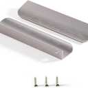 Satanga Edge Finger Pulls for cabinets Kitchen Invisible Hardware Drawer Pull Low Profile Dresser Bathroom Cupboard Furniture Handles Pack of 5 Modern Brushed Nickel 7.87 inch Easy Installation