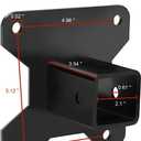 2" UTV Rear Receiver Hitch Plate Kit Compatible with 2014-2025 Polaris RZR XP 1000 XP 4 1000 XP4 1000 Coated with Rust-Resistant Powder