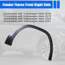 NLQR 3CN853718B9B9 Front Black Fender Molding Trim Right Side Wheel Arch Cover, Fit for Volkswagen Atlas 2018 2019 2020 2021