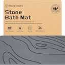 Stone Bath Mat, 20"x30" Large Size Diatomite Fast Drying Non Slip Stone Shower Mat, Super Absorbent for Bathroom & Kitchen, Multi-Use as Pet Mat, Easy to Clean, Gray