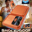 Vizvera for Samsung Galaxy S26 Ultra Case Wallet RFID [Cards Holder][Camera Cover][Edge Raised] Full Body Rugged Shockproof Silicone Phone Case for Galaxy S26 Ultra 6.9" 2026, Spritz Orange
