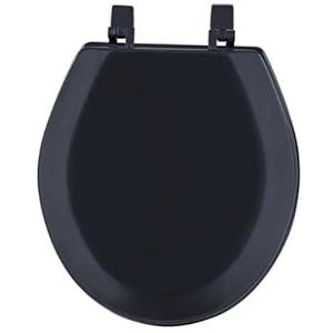 Achim Home Furnishings Black TOWDSTBK04 17-Inch Fantasia Standard Toilet Seat, Wood