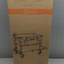 Sekey 500LBS Heavy Duty Double Decker Wagon with Extender, 400L Large Capacity Collapsible Garden Cart Fits 10x10 Canopy, All-Terrain Big Wheels with Brakes, Foldable Utility Wagon for Sports, Camping (Carbon Black)