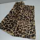 Cheetah Print Faux Fur Fluffy Pillowcases,Plush Soft Throw Pillow Covers, Fuzzy Decorative Leopard Print Pillow Cases, Furry Brown Leopard Cushion Covers for Couch Sofa-18x18 inch Set of 2