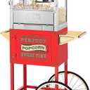 Great Northern Popcorn Company 5995 10 oz. Perfect Popper Popcorn Machine with Cart - Red (5995 GNP Red 10oz. Full)