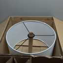 Globe Electric 67525 Avellino 66" Floor Lamp, Matte Black, White Linen Shade, Stepless Rotary Dimmer Switch on Socket