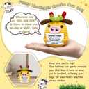 6 x Best Friend Birthday Gifts for Women - Gifts for a Friend Moving Away Gift for Women Graduation, Work, Retirement, Leaving Present for Men, Positive Cow Crochet Emotional Support