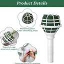 12 PCS Bouquet Holders, Floral Foam Handle with Cage for Fresh & Artificial Flowers, Wedding Bridal Bouquet Supplies for DIY Arrangements (Green Foam, White Handle)