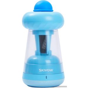 Electric Pencil Sharpener, Fully Automatic Pencil Sharpener for Classroom, 6.5-11.5mm Colored/Jumbo Pencils, Hands-Free, Auto in & Out, Rechargeable Sharpeners for Home Office (Airy Blue)