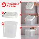 Rice Container - Flour Rice Dispenser 20lbs/10kg/10.6qt Food Grain Cereal Bins Pet Food Storage Laundry Pods Container for Household Pantry Organization (20lbs)