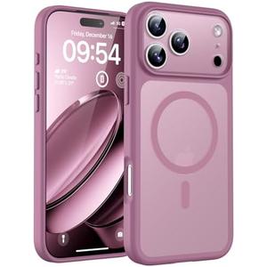 TOCOL for Phone 17 Pro Case, Full Camera Protection, Built-in Magnetic Ring, Compatible with Magsafe Charger, Drop Protection, Translucent Matte Phone Case for Phone 17 Pro 6.3 inch (Lilac Purple)