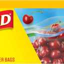 Glad Zipper Quart Freezer Bags, Resealable Bags, Multi-purpose Use, 50 Count (Pack of 1)
