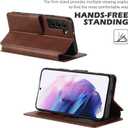 QLTYPRI Case for Samsung Galaxy A56 Premium PU Leather Simple Wallet Case Card Slots Kickstand Magnetic Closure Shockproof Flip Cover for Samsung Galaxy A56 - Brown