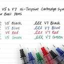 Pilot V7 Hi-Tecpoint Cartridge System Rollerball Pen Medium Point - (Blue 3 & Black 3)
