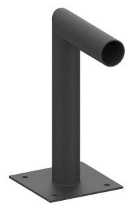 Large L-Shape Wall Mount Bracket with Slip Fitter Mount (2 3/8inch) 90 Degree Tenon Adaptor Bracket for Slip Fit Lights Outdoor Commercial LED Shoebox Area Lights Street Light
