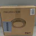 16 Inch Flush Mount Ceiling Light, Modern Black LED Ceiling Light Fixture, 28W 2800LM 2700-6500K Adjustable, Dimmable Ceiling Lights for Bedroom, Kitchen, Hallway, Bathroom, ETL Listed