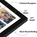 Americanflat 4x6 Collage Picture Frame with Polished Plexiglass - Multi Picture Frames Fit Nine 4x6 Photos or Use as One 14x20 Frame for Wall Display - Signature Collection - Black
