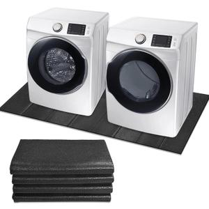 Washer Dryer Anti-Vibration Mat 62.9 * 29.5 Inches Foldable Rubber Mat for Washing Machine Dryer Waterproof Noise Reducing Pads Non-Slip Shockproof Mat for Floor Protection