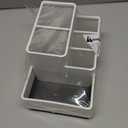 Toothbrush Holder with Anti-Slip, Bathroom Organizer Countertop Detachable for Easy Cleaning, Multifunctional Storage, Bathroom Caddy for Toothpaste, Shaver, Great for Home, Vanity Organizer, Office (White)