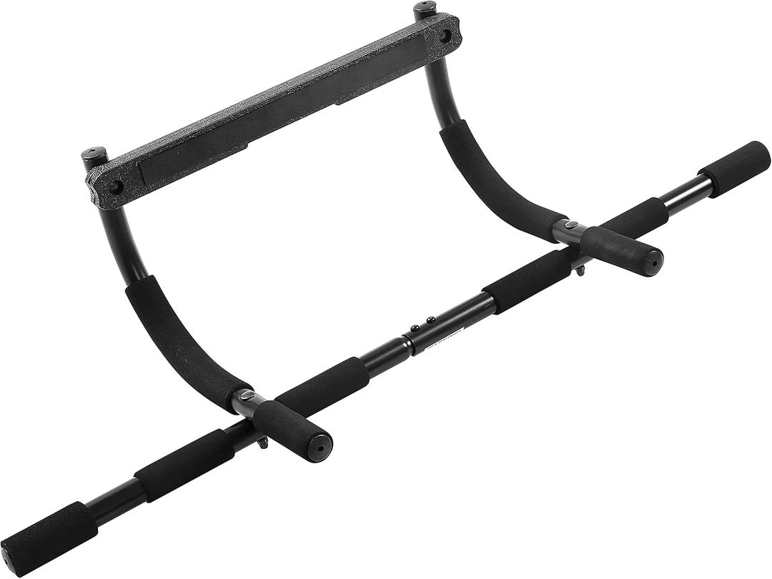 JFIT Multi-Grip Chin-Up Bar with 12 Padded Grips, Holds up to 300 LB