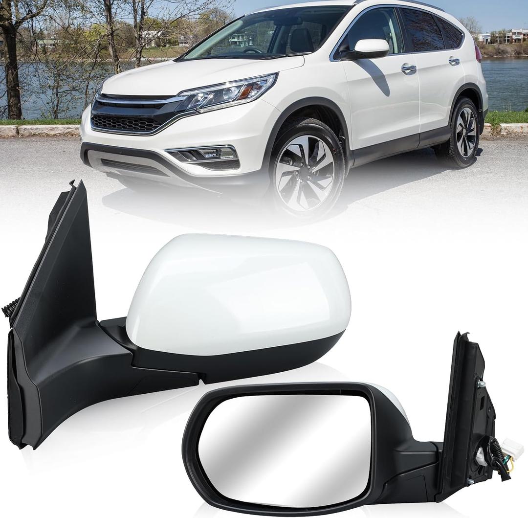 Driver Side Mirror Compatible with 2012 2013 2014 2015 2016 Honda CRV Non-Heated Manual Folding Rear View Mirror White 3 Pins (Only fit for US Version)