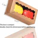 JCXGRVC small treat boxes with window - 100pcs candy box for chocolate & bakery treats Macaron Packaging for Wedding 4.17 x 2.16 x 1.37 inches macaron boxes for 2
