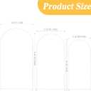 Putros Metal Arch Stand White Wedding Chiara Backdrop Stand Set of 3 (7.2FT,6.6FT,6FT) Square Arched Frame for Birthday Party Decoration