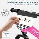 SEREED Toddler Balance Bike 2 Year Old, No Pedal Kids Toy Bike for 2-5 Years Old, Tool-Free Adjustment, Gift for 2-3 Boys Girls, Customize Plate with 3pcs Stickers (Rose Pink)