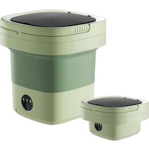 Portable Washing Machine,16L Laundry Washer with 3 Modes Deep Cleaning for Underwear,Baby Clothes,Shirt,Small Delicates. Mini Foldable Washer and Dryer Combo for Apartment,Hotel,Camp,RV,Travel(Green)