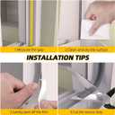 40FT Weather Stripping Door Seal Window Seal - Brush Window Insulation Door Weather Stripping Anti-Draft for Door Insulation Soundproofing (0.35" X 0.35", Gray)