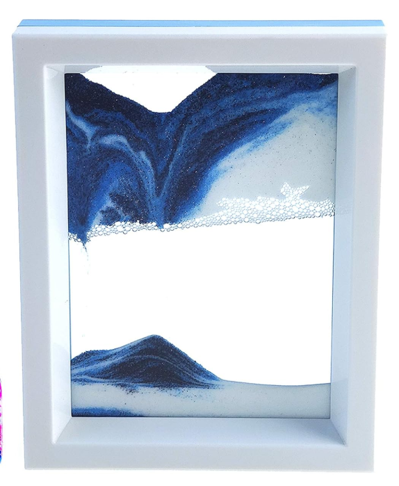 FKYTION Liquid Motion Bubbler Timer and Moving Sand Art Picture 1 Pack Colorful Hourglass Liquid Bubbler Art Toys Activity Calm Relaxing Desk Toys Voted Best Gift!