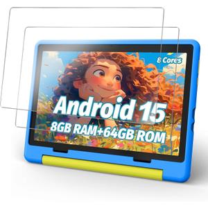 10.1 inch Android 16 15 14 Tablet Screen Protector for Urao Kids 10 Inch, Upgraded Tablet Android 10'' Tempered Glass, [9.21'' x 5.63'', 234mm x 143mm], 2 Pack.