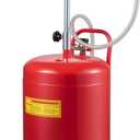 VEVOR 20-Gallon Waste Oil Drain Tank, Air Operated Portable Oil Drainer with Adjustable Funnel Height, Fluid Fuel Transfer Drainage with Wheels, Oil Change Container for Auto Repair Shops, Garages