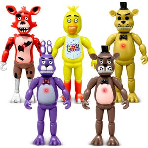 Action Figures Set, 5 Pcs Game Figures Toys with Light, Movable Toys Dolls with Light, Collectible Gifts and Cake Toppers