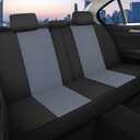 CAROMOP Waterproof Car Seat Cover Full Seats, Neoprene Seat Covers for Cars,Split Bench Compatible Car Interior Covers, Universal Fit Most Car Sedan Truck SUV(Black/Gray) (Black)