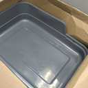 Extra Large Cat Litter Box with High Sides,Cats Boxes for Indoor Cats,Cat Litter Pan for Kitty,Litter Box with Low Entry,Easy to Clean,Anti-Splashing,23.6" x15.7" x5.9" (Grey)