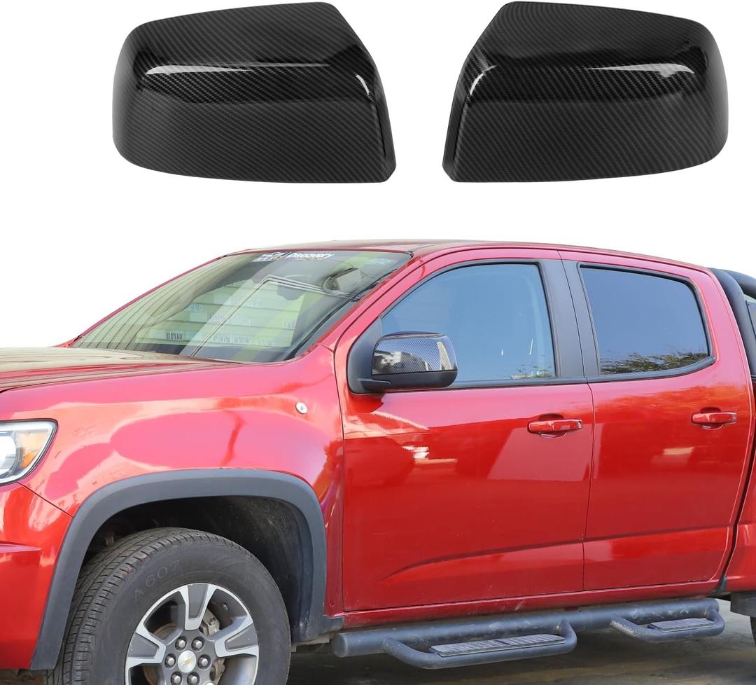 Voodonala for Chevy Colorado 2014-2022 RearView Mirror Cover Side Mirror Cover Compatible with Chevy Colorado 2014+/ GMC CANYON 2014-2022(2Pcs/set,ABS,Carbon Fiber Black)