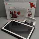 BIGASUO Digital Picture Frame Frameo 15.6" WiFi Electronic Photo Frames Large with 64GB Memory 1920x1080 IPS FHD Touch Screen Share Moments Instantly Anywhere Photo Gifts for Parents and Grandparents (15.6 inch Black & White)