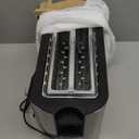 Elite Gourmet ECT-3100 Long Slot 4 Slice Toaster, Reheat, 6 Toast Settings, Defrost, Cancel Functions, Built-in Warming Rack, Extra Wide Slots for Bagels & Waffles, Stainless Steel & Black