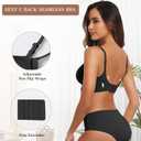 OEAK Womens Wireless Jelly Bras Comfortable Push Up Bra No Underwire Gel Bra Full Support Lift Everyday Seamless Tshirt Bras (Black, M)
