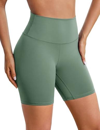BAYDI Clouduxi Biker Shorts for Women 6" High Waisted Workout Gym Running Shorts Womens Buttery Soft Yoga Pants, L