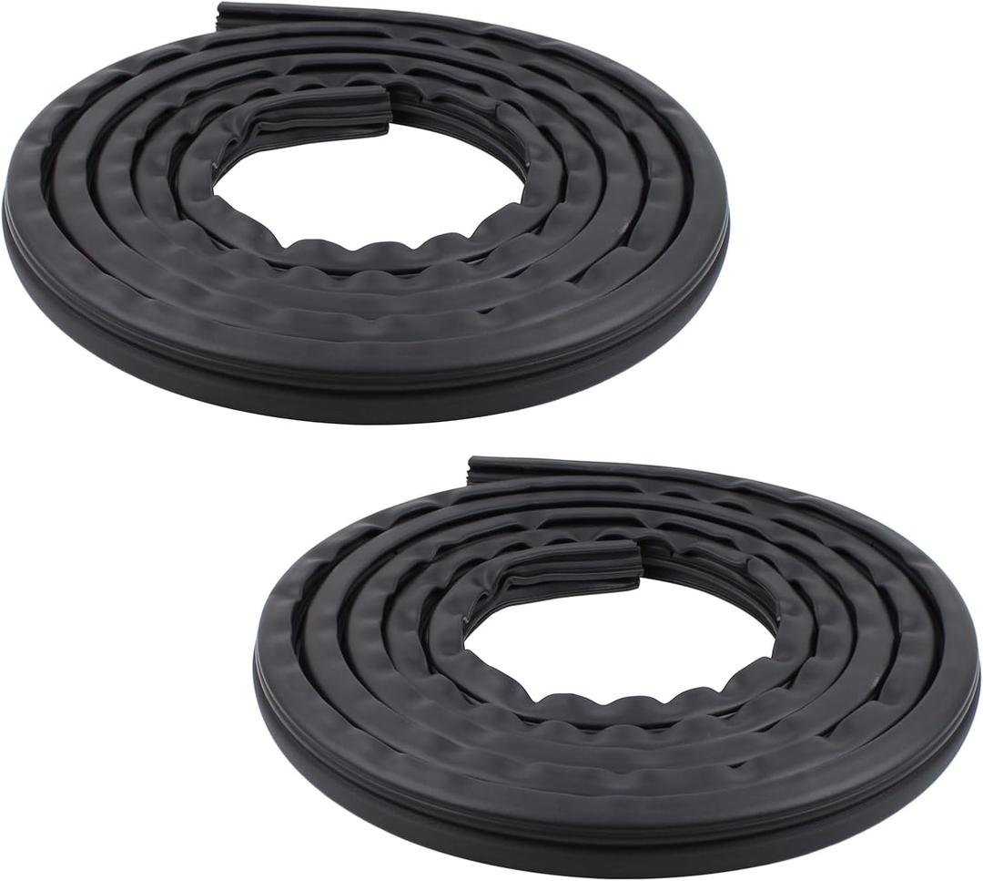 Front Driver and Passenger Side Door Weatherstrip Rubber Seal On-Body for Chevy Avalanche 2007-13, Suburban 1500 2500 Tahoe 2007-2014, GMC Yukon Cadillac Escalade 2007-14
